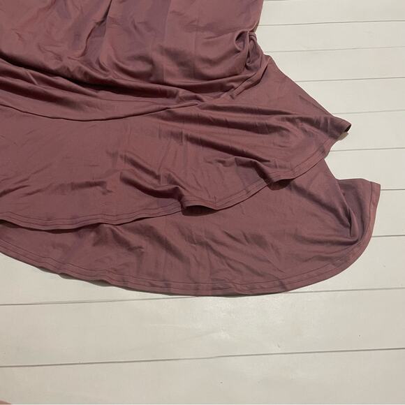 NWT Dusty‎ Purple Short Sleeve Faux Wrap Ruffle Midi Dress Women’s Size XXL - Picture 7 of 12